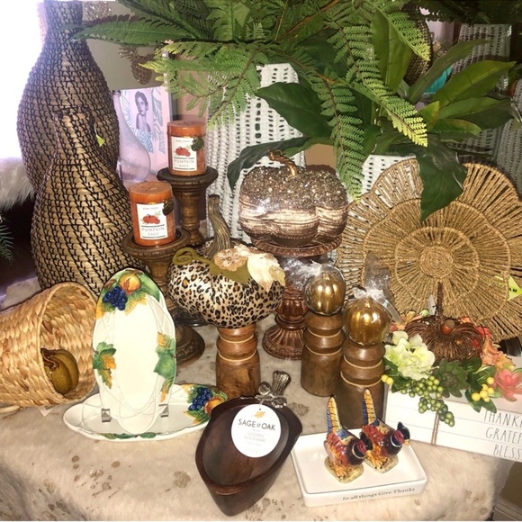 NIP! Pumpkin Sage Pillar Candles Fall Halloween Thanksgiving - Picture 3 of 5